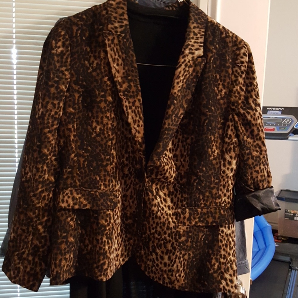 Chicos size 2 animal print jacket